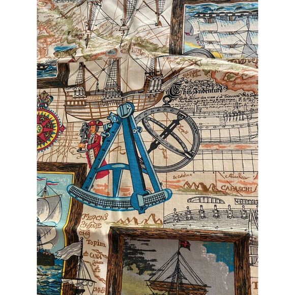 Travel Nautical Sailing Ship Pillow Cases Set of 2 Decorative Cover 26 x 19 - Picture 4 of 7